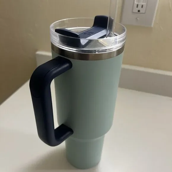 Stanley Stainless Steel H2.0 Flowstate Quencher Tumbler Watercolor Blue 40oz - Picture 5 of 12